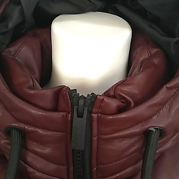 Marc New York Performance Bergandy Hooded Puffer Coat. Sz Medium NWT - Picture 7 of 16